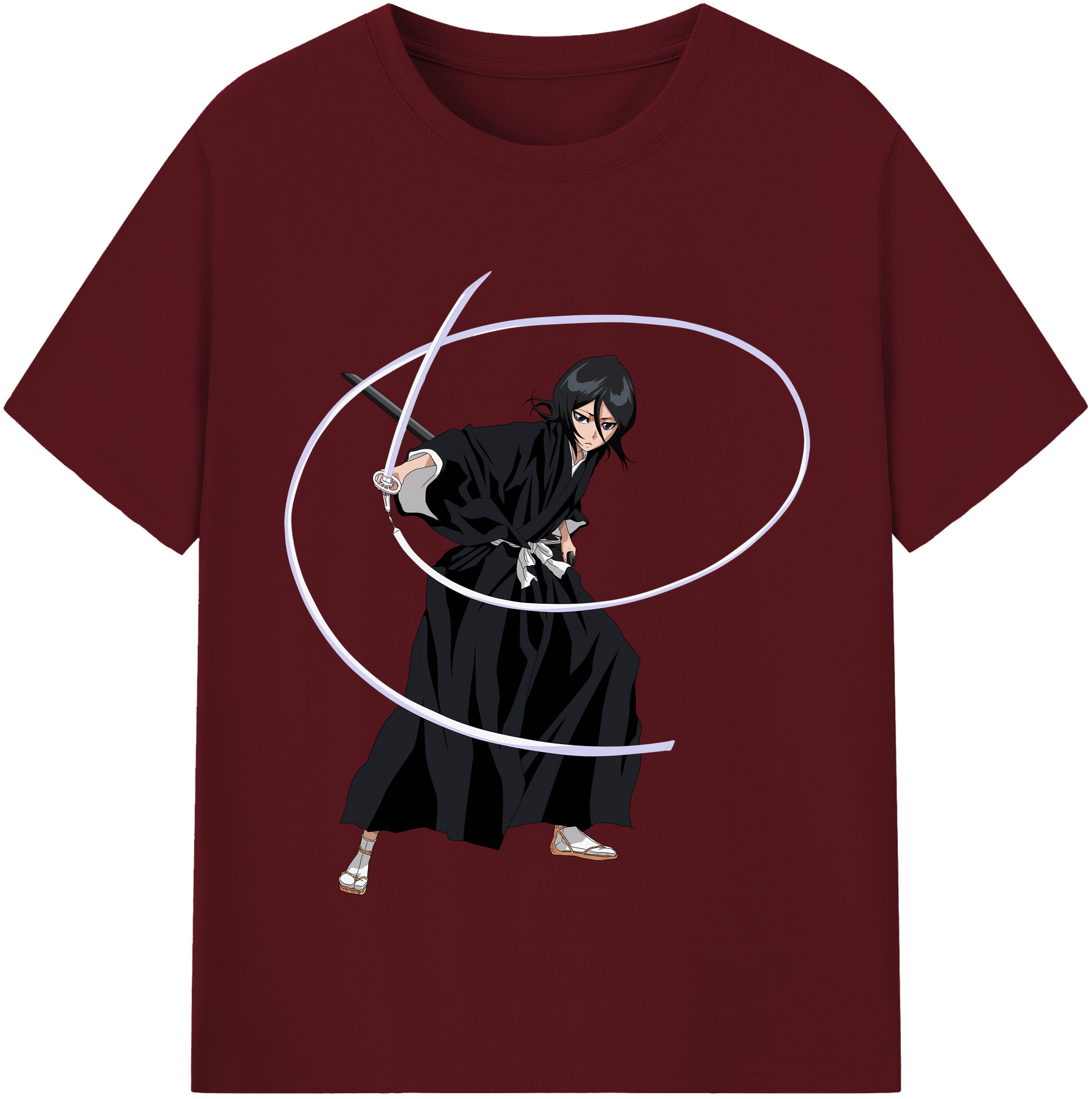 （画像用） ブリーチ 朽木ルキア BLEACH Kuchiki Rukia 綿100％半袖Tシャツ（フロントプリント）